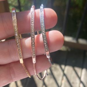 Tri Gold Adjustable Bracelet Set